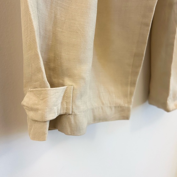 WILFRED, Aritzia Linen Pleated Cargo Pants, Cropped w/ Tie Belt - size 10 - Picture 4 of 8